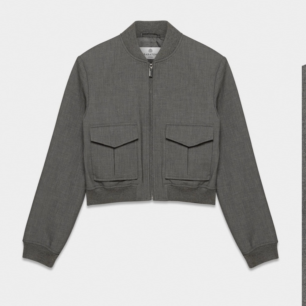 Aritzia Women's Gray Bomber Jacket